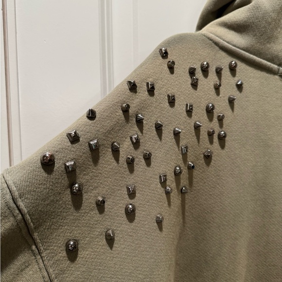 Free People **Lonely Heart** Studded Hoodie Sweatshirt - Picture 6 of 7